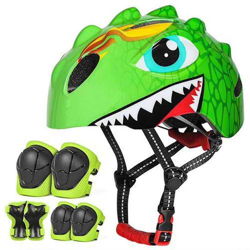Kids Bicycle Helmet with Knee & Elbow Pads Set, Safety Gear for Cycling & Skatin