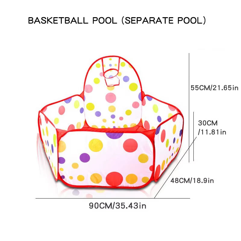 Children'S Ocean Ball Pool with Basketball Basket Bobo Pool Toy 0.9M (Excluding Ball)