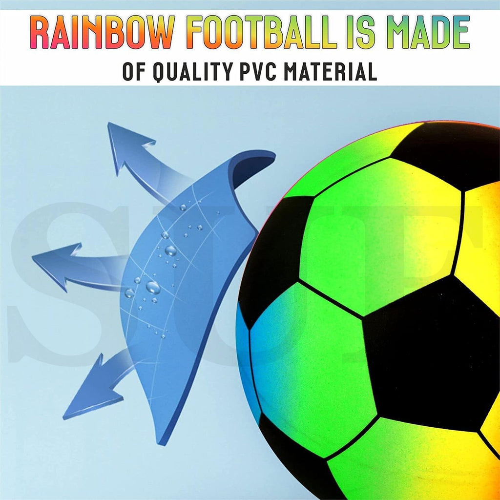 Rainbow Football Ball Kids Boys Outdoor Toy Garden Game Pocket Money Toy 1 PC