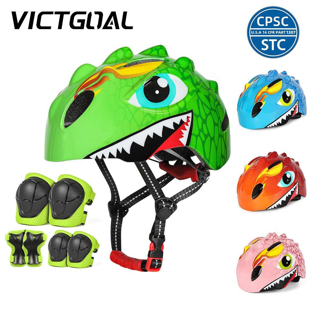 Kids Bicycle Helmet with Knee & Elbow Pads Set, Safety Gear for Cycling & Skatin