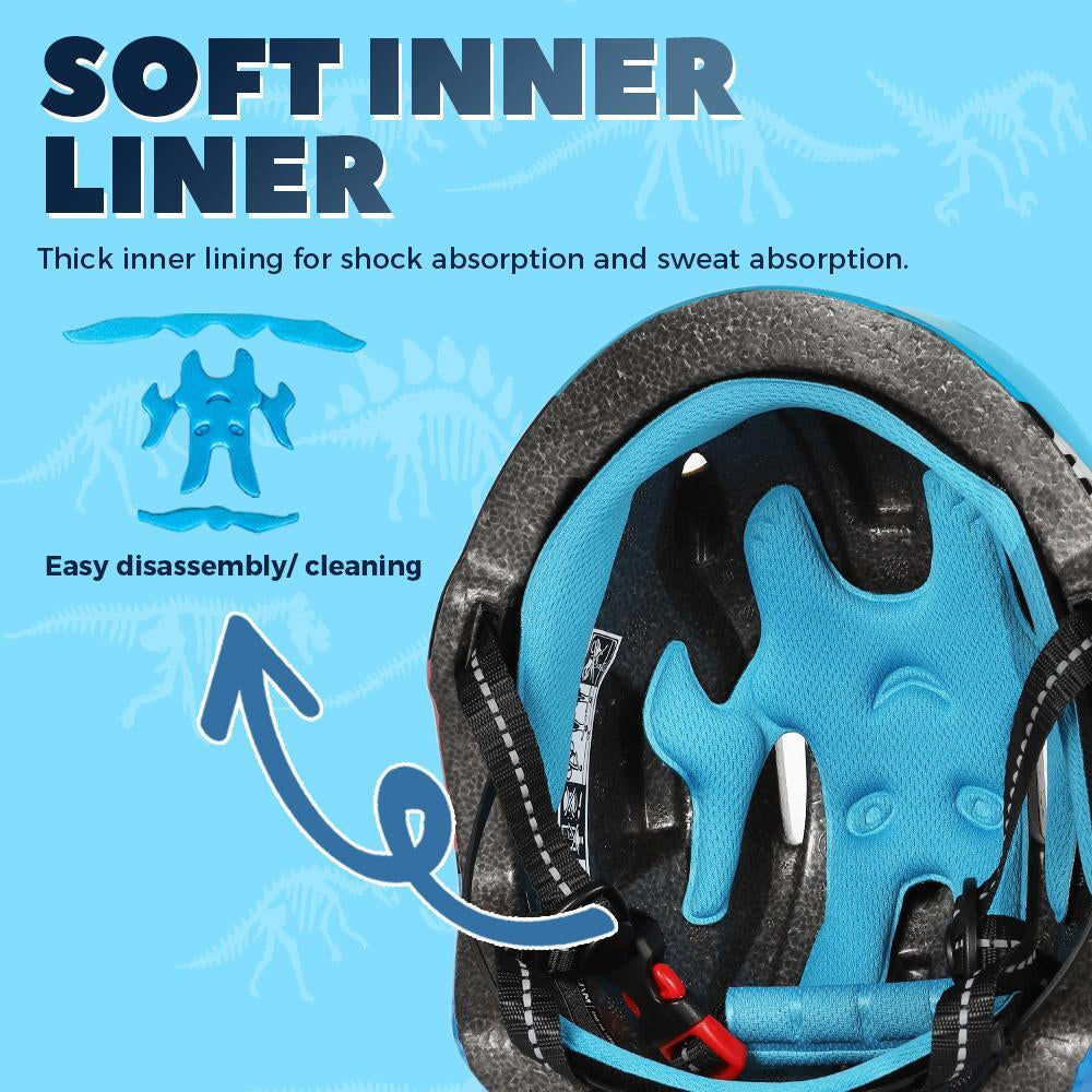 Kids Bicycle Helmet with Knee & Elbow Pads Set, Safety Gear for Cycling & Skatin