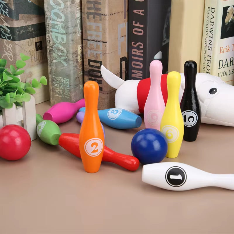 Bowling Set Education Toys for Kids Toddlers Animal Number Learning Indoor Outdoor Sports Games Toys for Kids Baby Gift