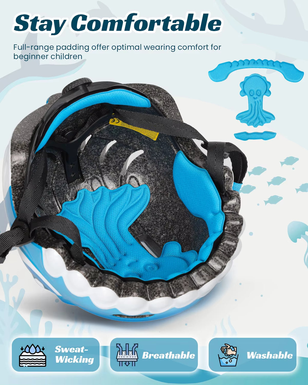 Kids Bicycle Helmet Children Sports Safety Protection Knee Elbow Pad Sets Balance Bike Roller Skating Cycling Helmets