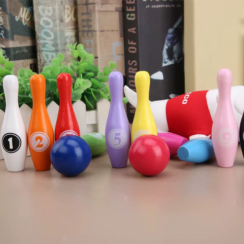 Bowling Set Education Toys for Kids Toddlers Animal Number Learning Indoor Outdoor Sports Games Toys for Kids Baby Gift
