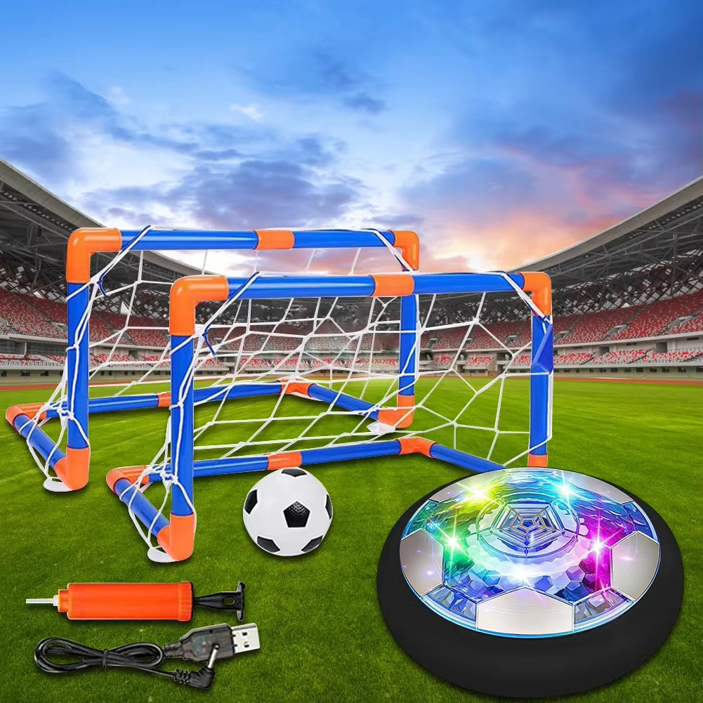 Air Power Hover Ball with LED Light and Foam Bumper Indoor Outdoor Toys Air Floating Soccer Ball Soccer Ball Toys Gifts for Kids