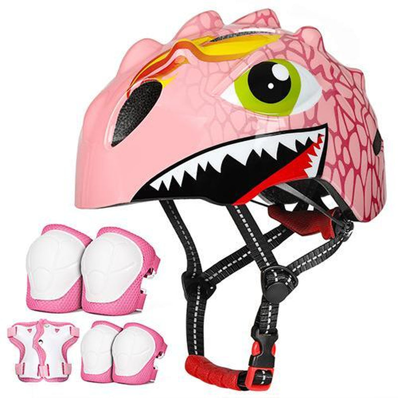 Kids Bicycle Helmet with Knee & Elbow Pads Set, Safety Gear for Cycling & Skatin