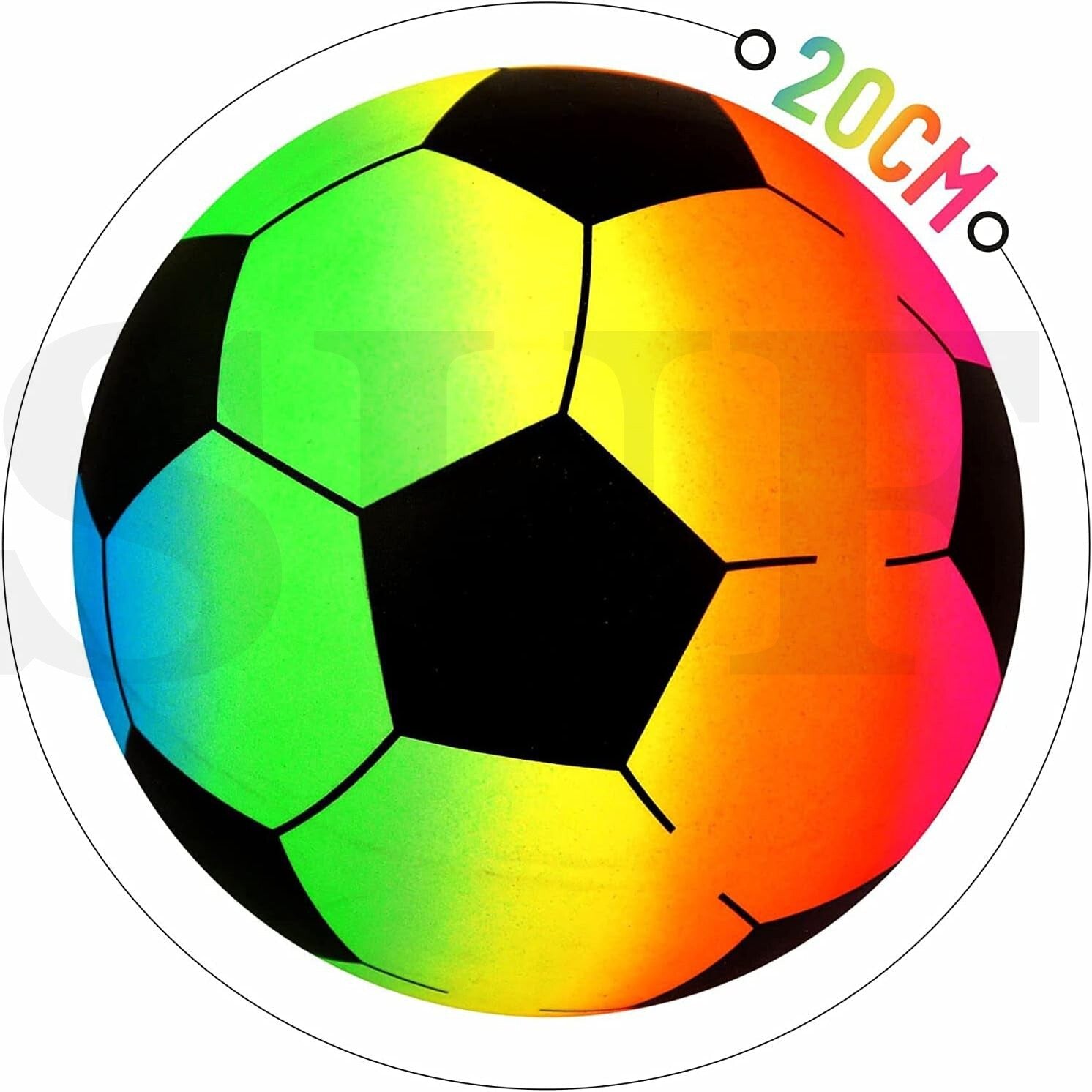 Rainbow Football Ball Kids Boys Outdoor Toy Garden Game Pocket Money Toy 1 PC