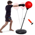 PUNCH BALL BAG GLOVES SET FREE STANDING HEIGHT ADJUSTABLE ADULT SPORTS Xmas Gift
