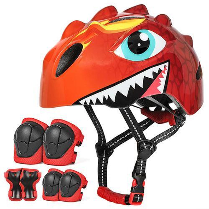 Kids Bicycle Helmet with Knee & Elbow Pads Set, Safety Gear for Cycling & Skatin