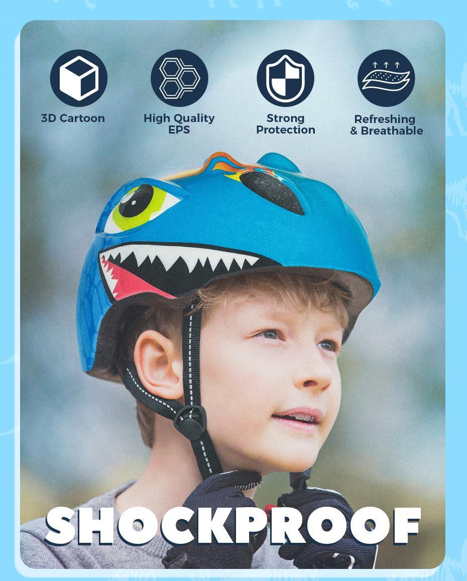 Kids Bicycle Helmet with Knee & Elbow Pads Set, Safety Gear for Cycling & Skatin