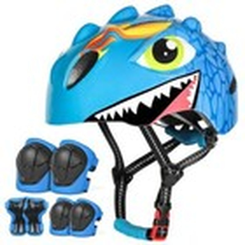 Kids Bicycle Helmet with Knee & Elbow Pads Set, Safety Gear for Cycling & Skatin