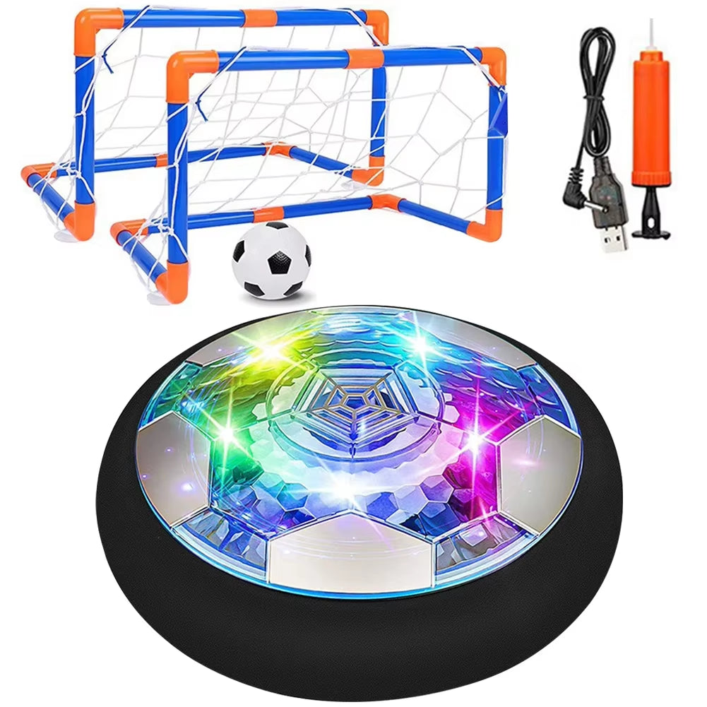 Air Power Hover Ball with LED Light and Foam Bumper Indoor Outdoor Toys Air Floating Soccer Ball Soccer Ball Toys Gifts for Kids
