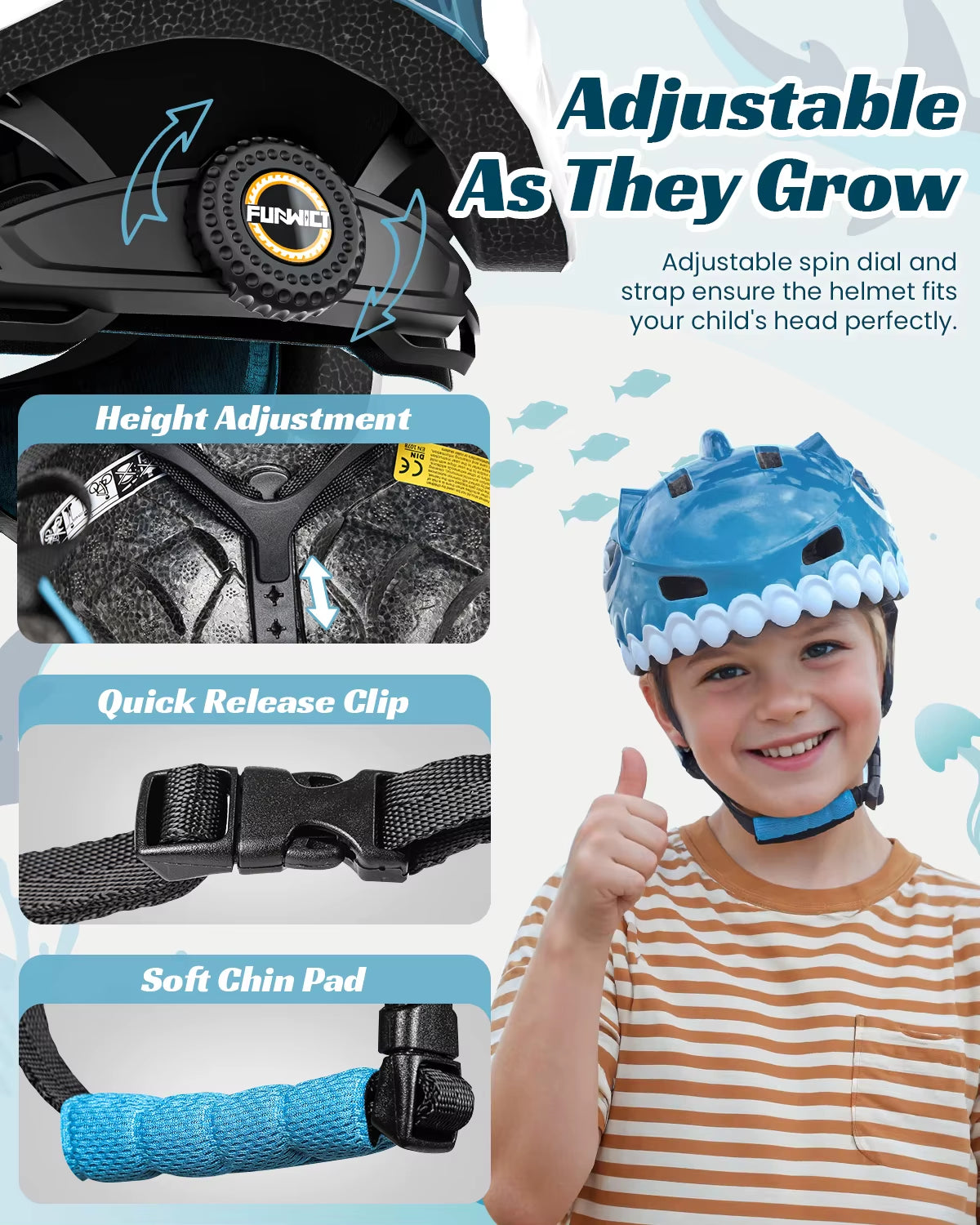 Kids Bicycle Helmet Children Sports Safety Protection Knee Elbow Pad Sets Balance Bike Roller Skating Cycling Helmets